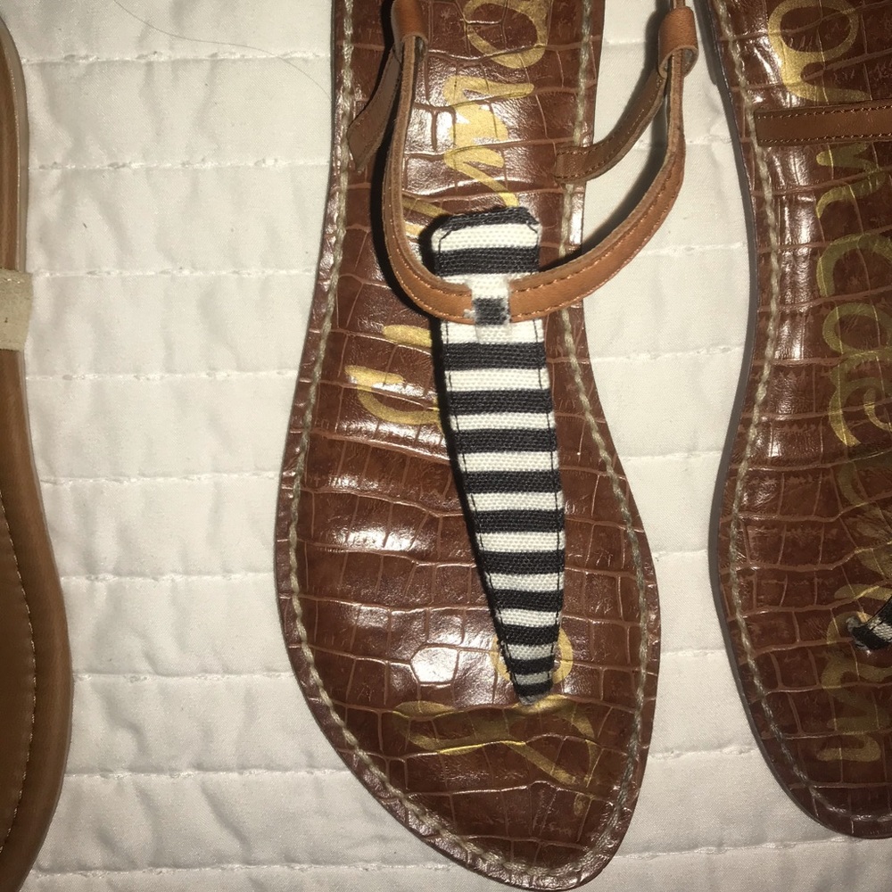 Sam Edelman T Strap Sandal-zebra print